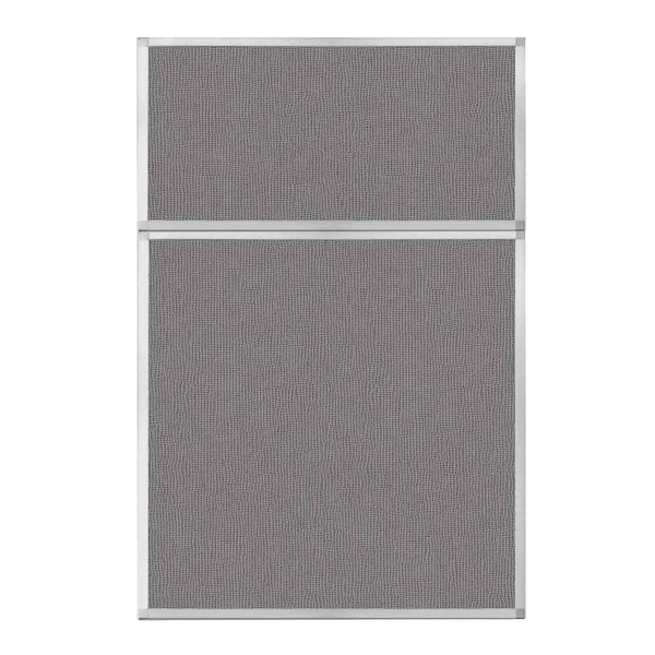 Hush Panel Configurable Cubicle Partition 4' x 6' Slate Fabric